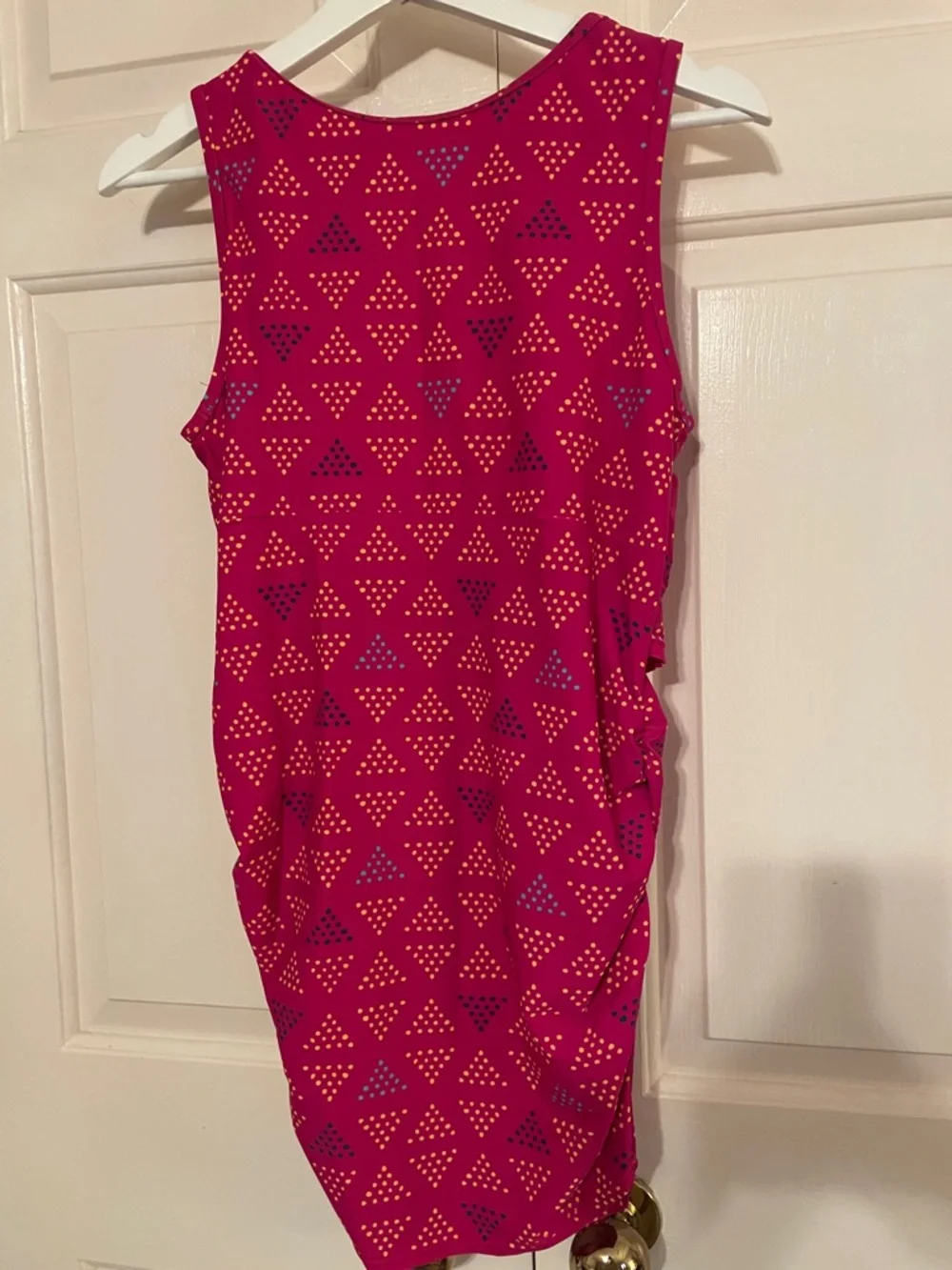 Latched Mama Pink & Purple Triangle Print Tankini Swim Set